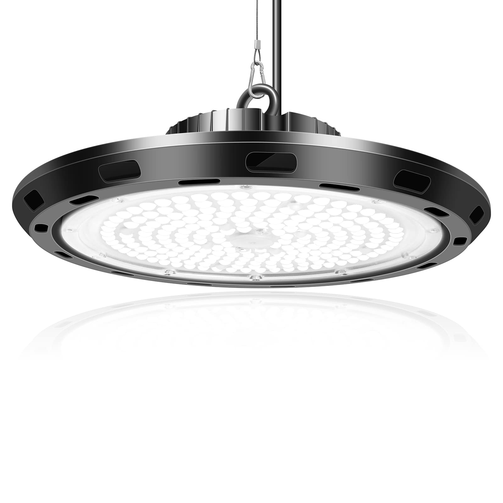 SKYWORLD 150W UFO LED High Bay Light, 15000LM 5000K Daylight White Industrial Lamps Warehouse Lights Ceiling led Commercial Workshop Garage Factory Lowbay Area Lighting Fixture