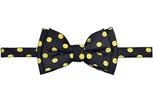 Retreez Classic Polka Dots Woven Microfiber Pre-tied Boy's Bow Tie