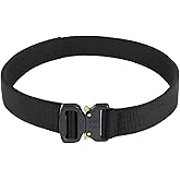 AIKATE Men's Tactical Belt, Heavy Duty 1.5' Nylon Battle Belt with Quick Release Aluminium Buckle, Black, S-XL
