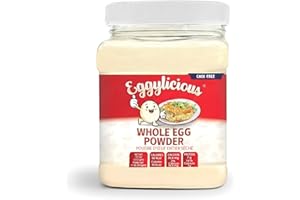 Eggylicious | Cage-Free Whole Egg Powder 11 oz (312 gm) | Made in USA from Humanely-Raised Cage-Free Eggs | Perfect for Scram