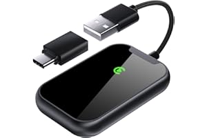 IDE11 2 in 1 Wireless CarPlay Adapter for Apple CarPlay & Android Auto, Convert Wired to Wireless, No Delay, Plug and Play, Mini Size, Stable Control, Dual-band Wi-Fi 2.4-5.8GHz Adapter for iphone & Android