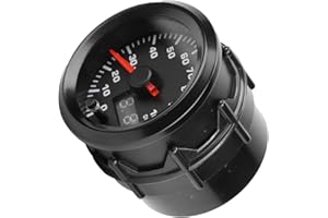 Dioche Oil Pressure Electric 2in 52mm Oil Pressure Gauge Meter Pointer Digital Display with Stepper Motor for Universal