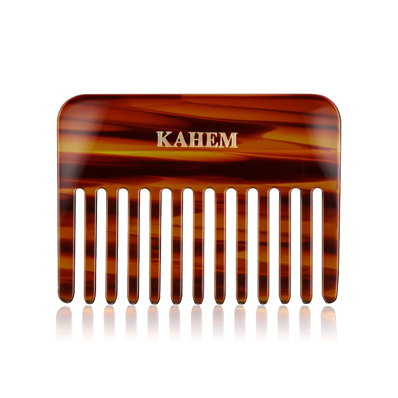 Photo 1 of KAHEM Handmade Wide Tooth Comb for curly hair.Small Wide Tooth Comb for Long and short Hair Detangler Comb For Wet and Dry. Professional hair cutting combs-3.74Inch