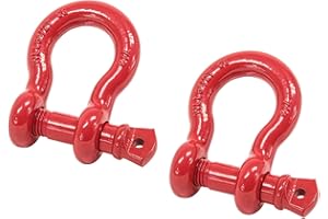 Mytee Products 7/8" Anchor Shackle Forged Carbon Steel w/Alloy Screw Pin WLL # 6.50 Tons (13,000 lbs)|Double Rust Protection Heavy Duty D Ring Shackle for Towing, Rigging & Vehicle Recovery (2 Pack)
