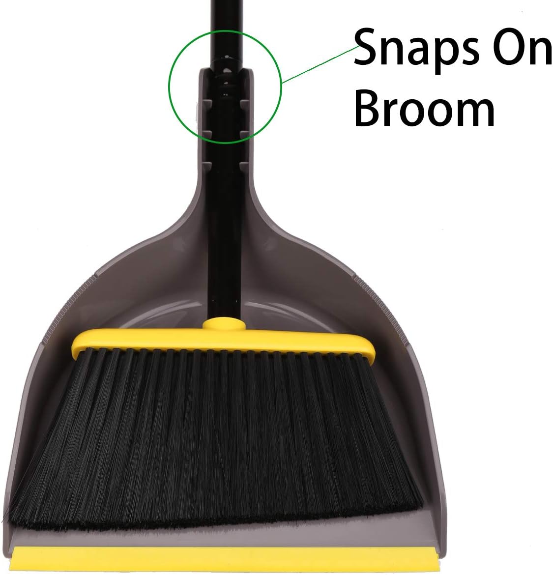 Angle Broom with Dustpan,Dust pan Snaps On Broom Handles,Broom with Attachable Dustpan: Kitchen & Dining