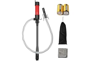 COLORFULBEETLE Siphon Pump for Gasoline Fuel Transfer Pump With Siphon Hand Pump (WHITE-BLACK)
