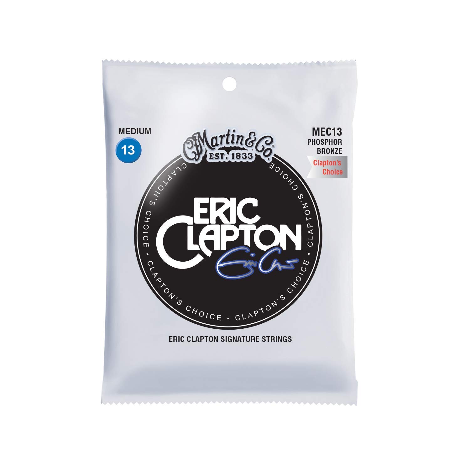Martin MEC13 Clapton's Choice Acoustic Guitar Strings - Phosphor Wound (Medium.013 - .056)