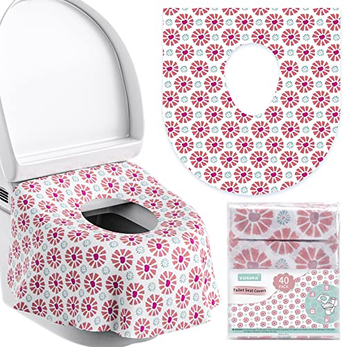 YIHATA 40 Stück Einweg Toilettenauflage Toilette Auflage Toiletten Sitzbezug für Kinder und Erwachsene Universal Töpfchentraining Toilette Töpfchentra