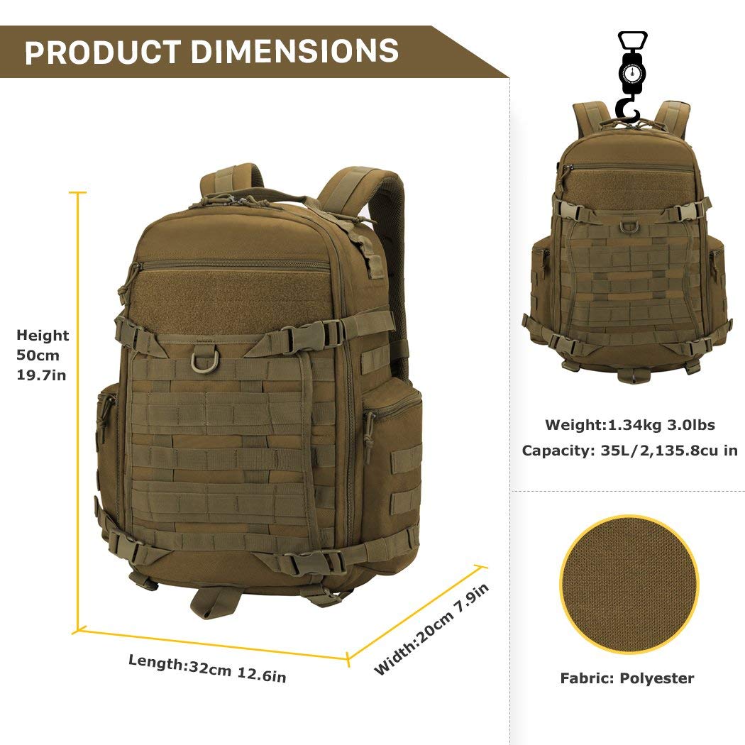 Mardingtop 40L Tactical Backpacks Molle Hiking Daypacks For Camping
