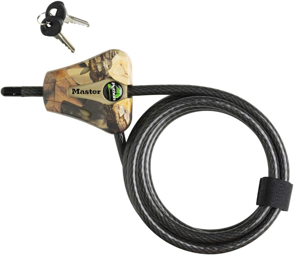 Master Lock 8418D Python Keyed Cable Lock, 6 Ft. Long, Black: Home Improvement