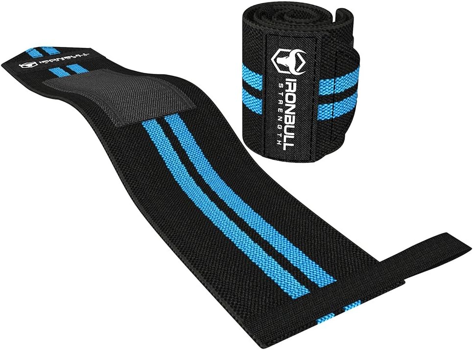 Wrist Wraps (18" Premium Quality) for Powerlifting, Bodybuilding, Weight Lifting - Wrist Support Braces for Weight Strength Training (Black/Blue) : Sports & Outdoors