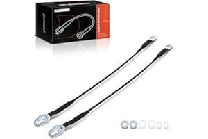 A-Premium Tailgate Support Cable Straps - Compatible with Toyota Tundra 2004 2005 2006 Crew Cab Pickup, 17-15/16"(Long), Metal, w/Bolts, 2PCS Set, Replace Parts# 65770-0C100 65770-0C040 65770-0C050