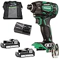 Metabo HPT 18V MultiVolt Cordless Triple Hammer Impact Driver Kit | 1/4" Hex Chuck | WH18DBDL2C
