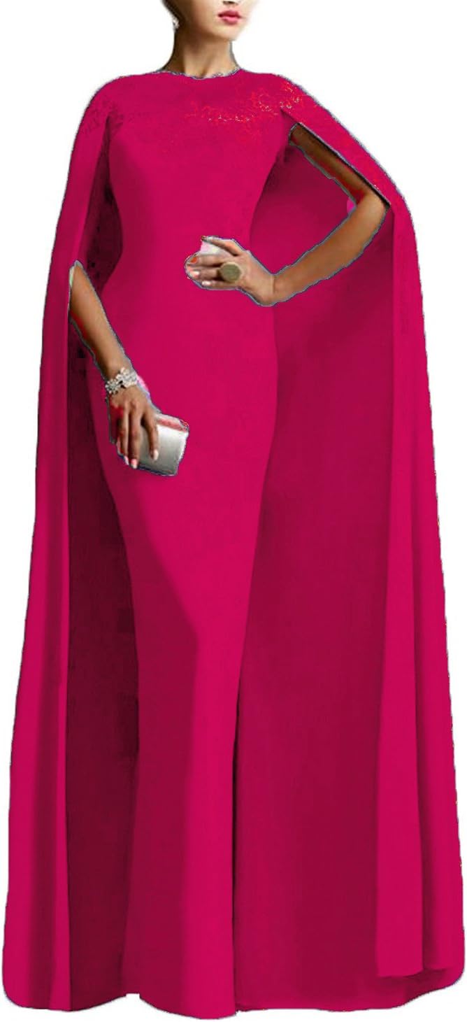 Ellenhouse Women's Long Mermaid Formal Gown Prom Evening Dresses With Cape El349