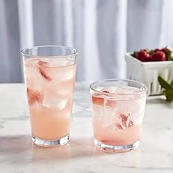 Libbey Flare Tumbler and Rocks Glasses Set, Stylish