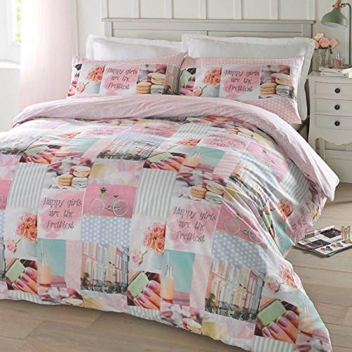 Hashtag Pretty Pastels UK Single/US Twin Duvet Cover and Pillowcase Set