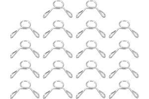 uxcell Fuel Line Hose Clips, 30Pcs 4.5mm ID 5.6mm Max. ID 304 Stainless Steel Water Pipe Air Tubing Spring Hose Clamps for Mo