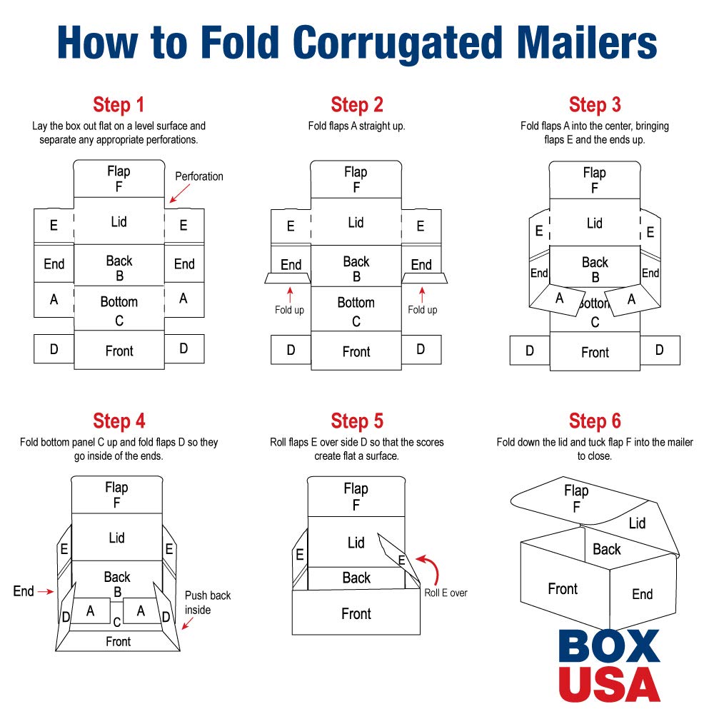 BOX USA BM1155 Corrugated Mailers, 11" x 5" x 5", White (Pack of 50): Industrial & Scientific