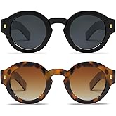 VANLINKER Vintage Round Polarized Sunglasses for Women Men Trendy Shades Retro Circle Sun Glasses VL9743