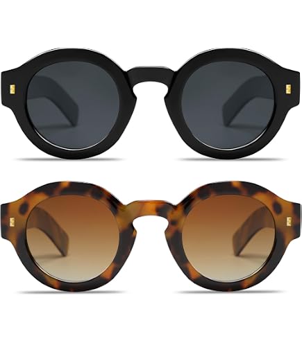 Unisex Polarized Sunglasses Retro Women Tr90 Round Sun  display picture 1