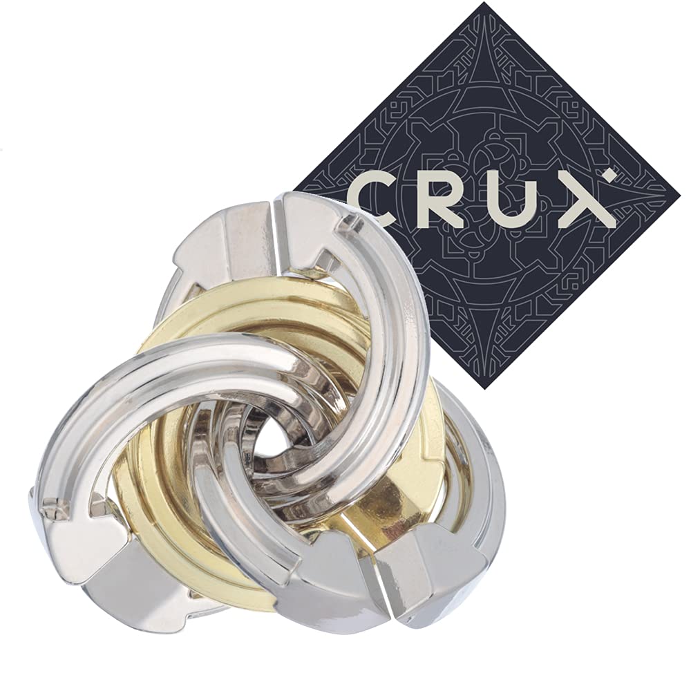 Hanayama Cast Cyclone Puzzle - Level 5 of 6 - Fairly Hard - Includes Crux Sticker