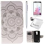 LG Escape 3 Case, LG Phoenix 2 Case, LG K8 Case, Everun [Kickstand Feature] [3 Card Slots]Flip Wallet Protective Case Cover for LG Escape 3 / LG Phoenix 2 / LG K8