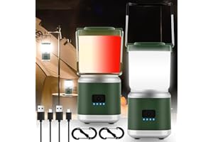 HOXIDA Small Camping Lantern 2000LM, Portable Rechargeable Camping Lights for Kids Adult Camping up to 20Hours, Emergency Lights for Power Outages, Dimmable, Waterproof, Camping or Hurricane Essentials