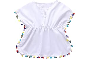 Douhoow Toddler Baby Girls Swim Cover-up Beach Sundress Summer Poncho Rash Guards
