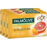 Palmolive Naturals Fresh &amp; Moisture with Citrus &amp; Cream Bar Soap - Pack of 6 (80g x 6) - Imported