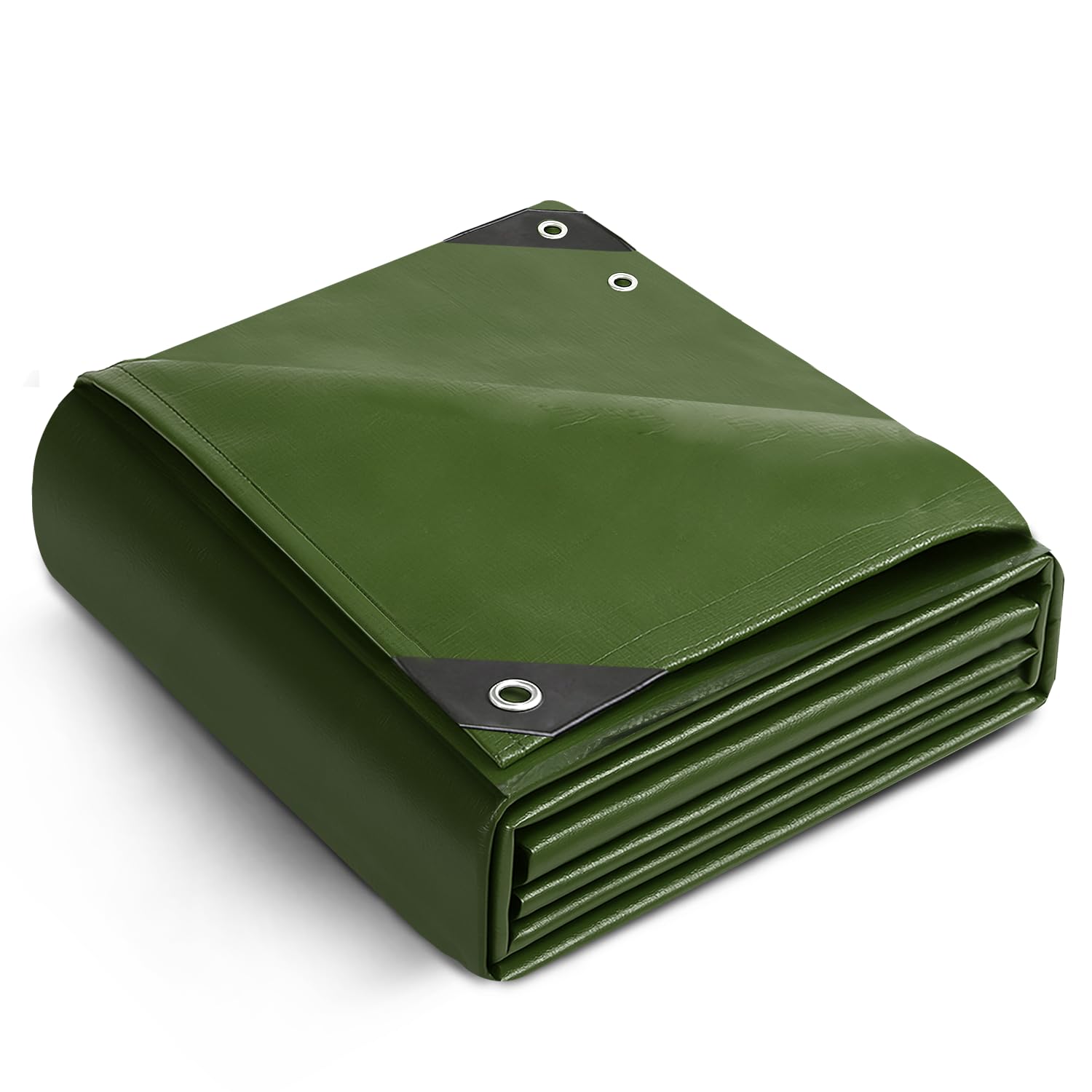 Keplin Waterproof Tarpaulin Cover Sheet, Heavy Duty, Mould-Resistant, Easy to Wash - PE Material, Reinforced Edges with Metal Eyelets, Green 90GSM Ideal for Indoor and Outdoor Protection (3 x 4 Metre)