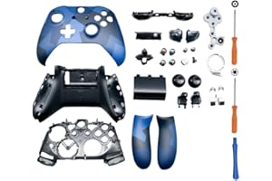 Hzxkqmil Replacement Housing Shell Full Set for Xbox One Controller - Blue Camo Special Edition, DIY Faceplate Case Cover Buttons Accessories for Xbox One S/X Controller (Model 1708)