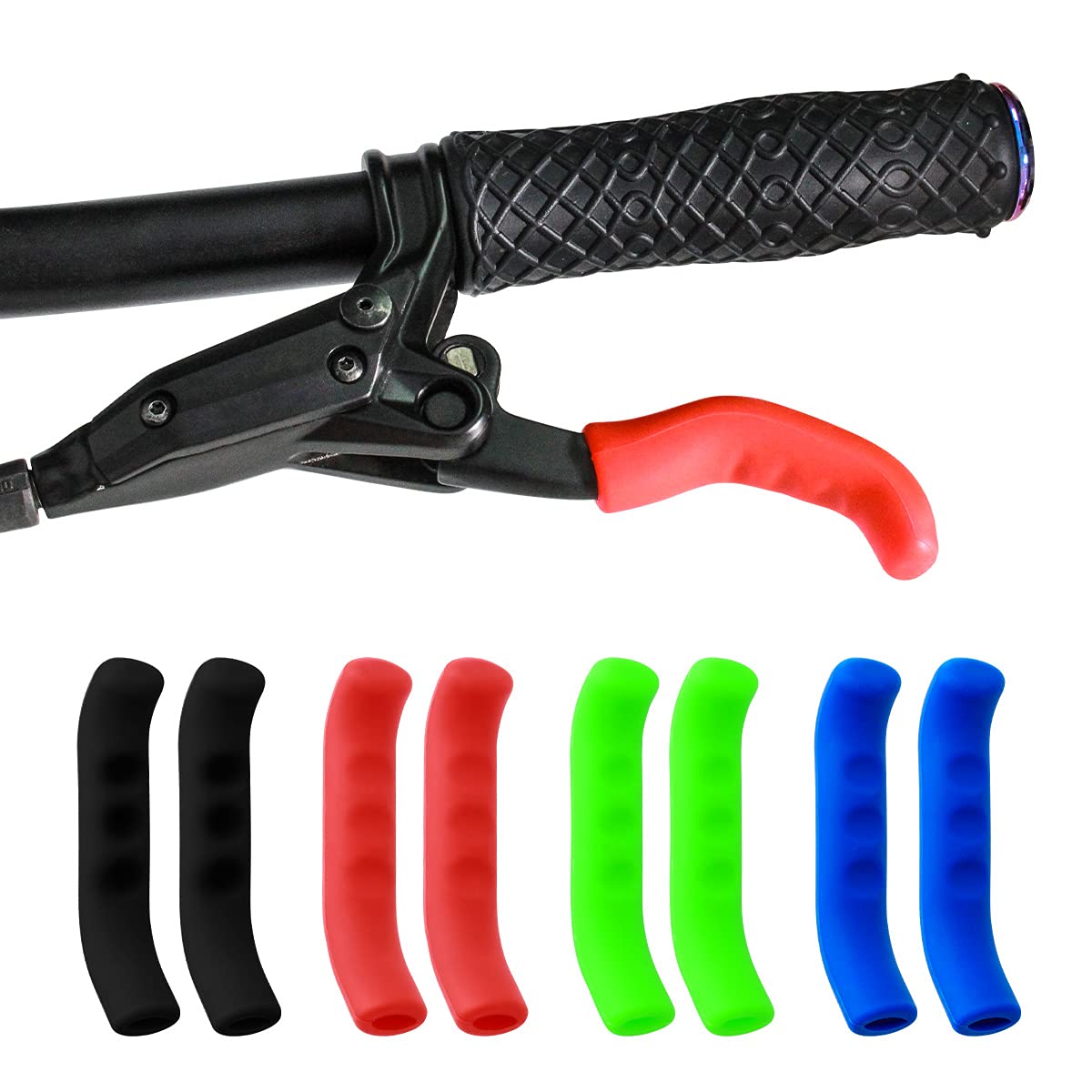 ZFZ Bike Brake Lever Sleeve Grip Protector Cover 1 Pair Green