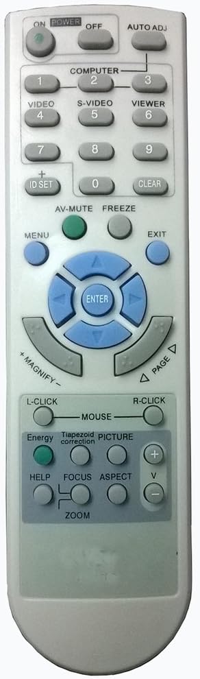 Remote Control for NEC Projectors GT1150, LT10, MT1030, NP-PX581W, PH1000U, U250X, V302H,VT46 and More Types