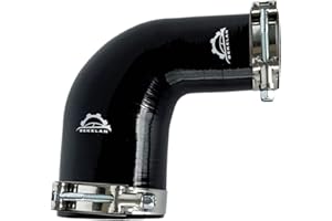 BEKELAN 90 Degree 1.5" to 2"(38-50mm) Elbow Coupler Silicone Reducer Hose With Stainless Steel T-Bolt Clamp - 4-Ply Reinforced Design for Automotive Turbo/Intercooler/Intake Piping/Industrial Hydraulic