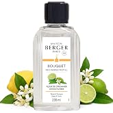 MAISON BERGER Reed Diffuser Refill, 200 ml, Lemon Flower | Fragrance Refill for Reed and Ceramic Diffusers, Passive Diffusion, ~6 Weeks, No Flame or Electricity, Made in France