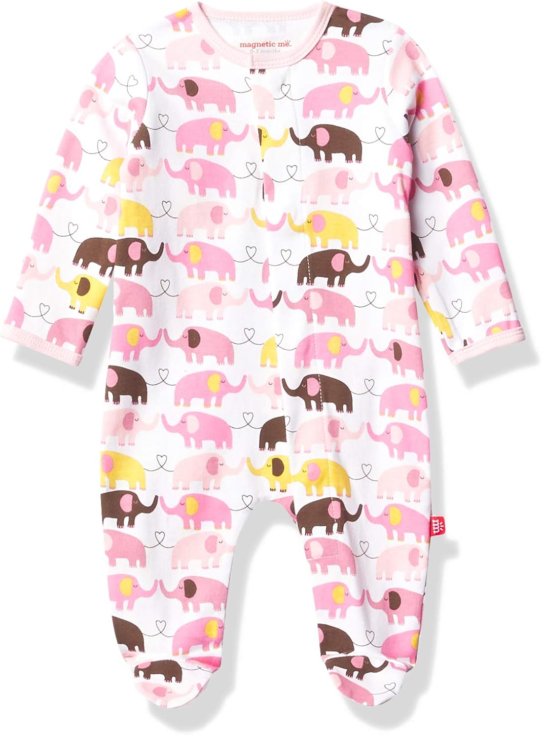 Magnificent Baby Girls Magnetic Fastener Cotton Footie Pajamas: Clothing