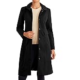 Allegra K Winter Trench Coat for Women Overcoat Peter Pan Collar Single Breasted Long Pea Coat