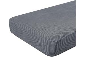 Hokway Couch Cushion Covers Stretch Cushion Covers Sofa Seat Cushion Slipcover Cushion Protector(LightGrey, Large)