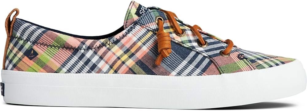 sperry crest vibe washed plaid sneaker