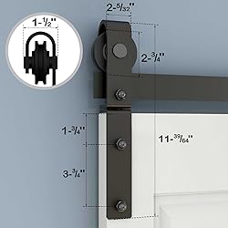 CCJH 6.6FT/80'' Bi-Folding Barn Door Hardware