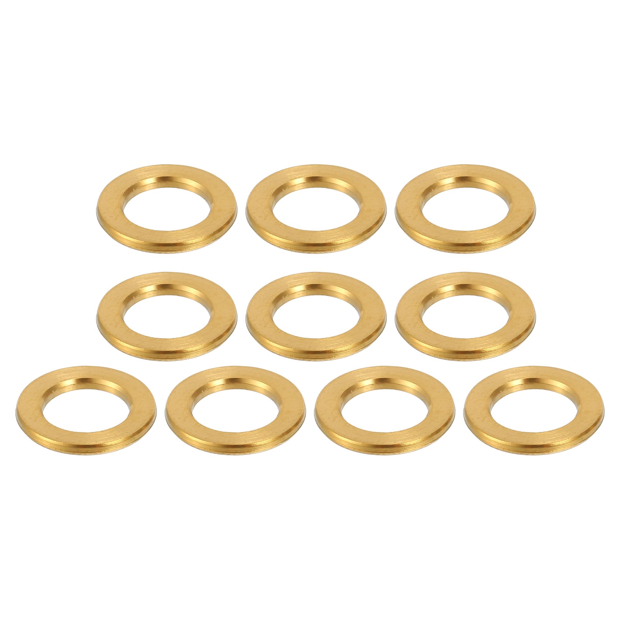 Partuto 10 Pcs M6 Universal Bicycle Bolt Brake Screw Washer - Gold Tone