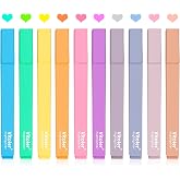 Vitoler 10Pcs Aesthetic Highlighters, Chisel Tip Marker Pens,Assorted Color Candy Highlighters,No Bleed Bible Highlighter,Cute Pastel Highlighter for Journaling Planner Notes School Supplies