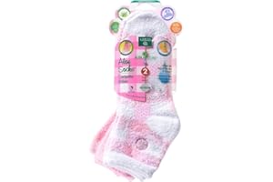Earth Therapeutics Aloe Socks - Double Pack - PINK PLAID (2 Pairs)