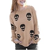 Halloween Pumpkin Ghost Skeleton Ugly Sweater Y2k Fairy Graphic Sweatshirt Holiday Party Long Sleeve Pullover Tops