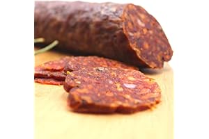 Fortuna's Hot SOUPY Salami - 2 x 10 oz. Sticks | Nitrate & Gluten Free | Spicy Calabrian Style | Handmade from 100% Natural Pork | Dry Cured Naturally. Made in the USA