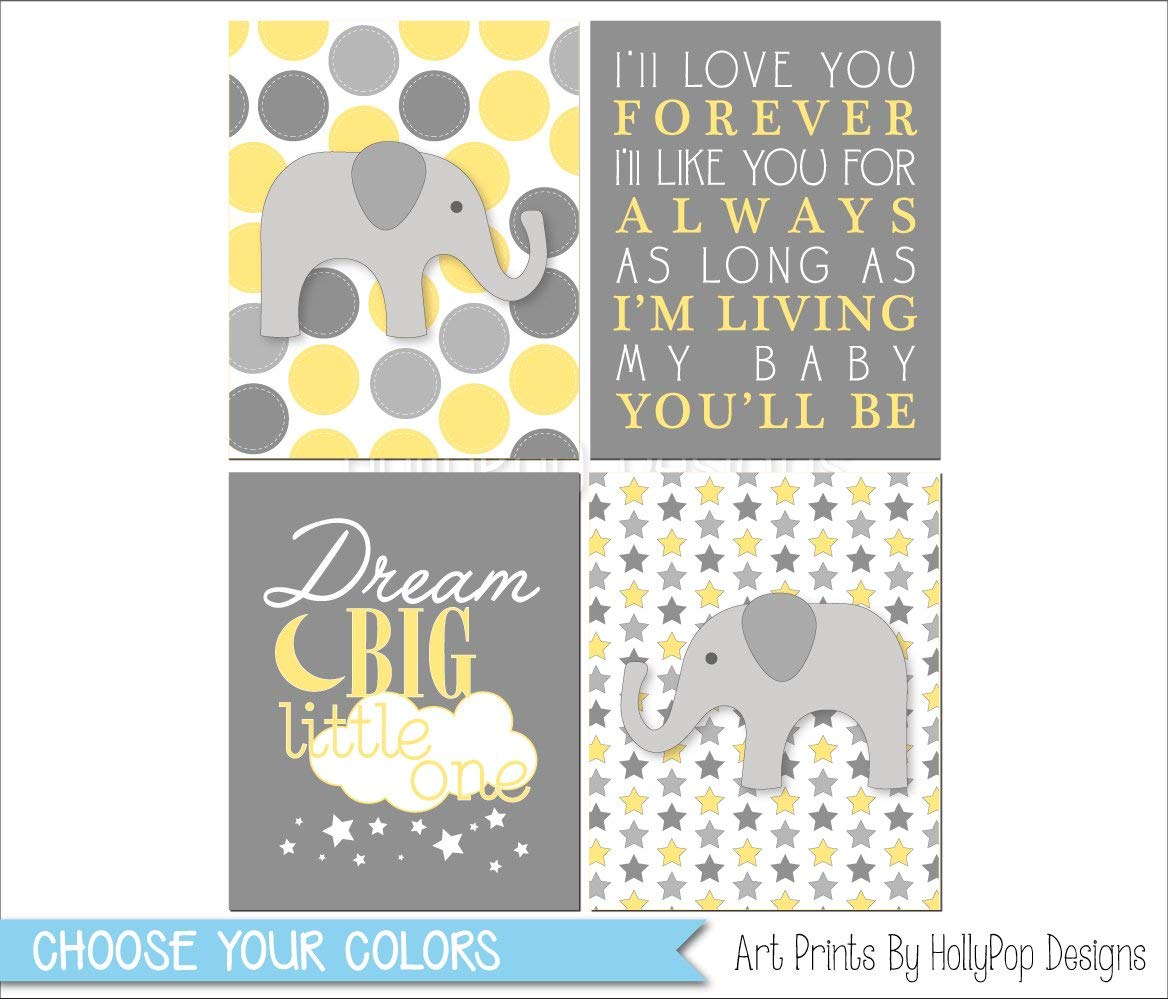 gray elephant nursery decor
