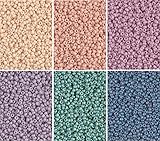 Matte Fancy Frosted 6 Color Mix Miyuki Round Rocaille Seed Beads Size 11/0, Each in 2