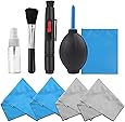 Camera Cleaning Kit for Optical Lens and Digital SLR Cameras including 1 Double Sided Lens Cleaning Pen / 1 Empty Reusable Spray Bottle / 1 Lens Brush / 1 Air Blower / 4 Premium Microfibre Cleaning Cloths - Compatible with Most Cameras including Canon Rebel EOS, Nikon, Olympus, Sony Alpha NEX, Samsung NX & Fuji DSLR