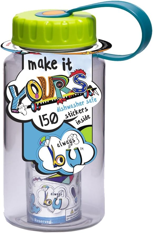 Kids Water Bottle Stickers Included to Personalize