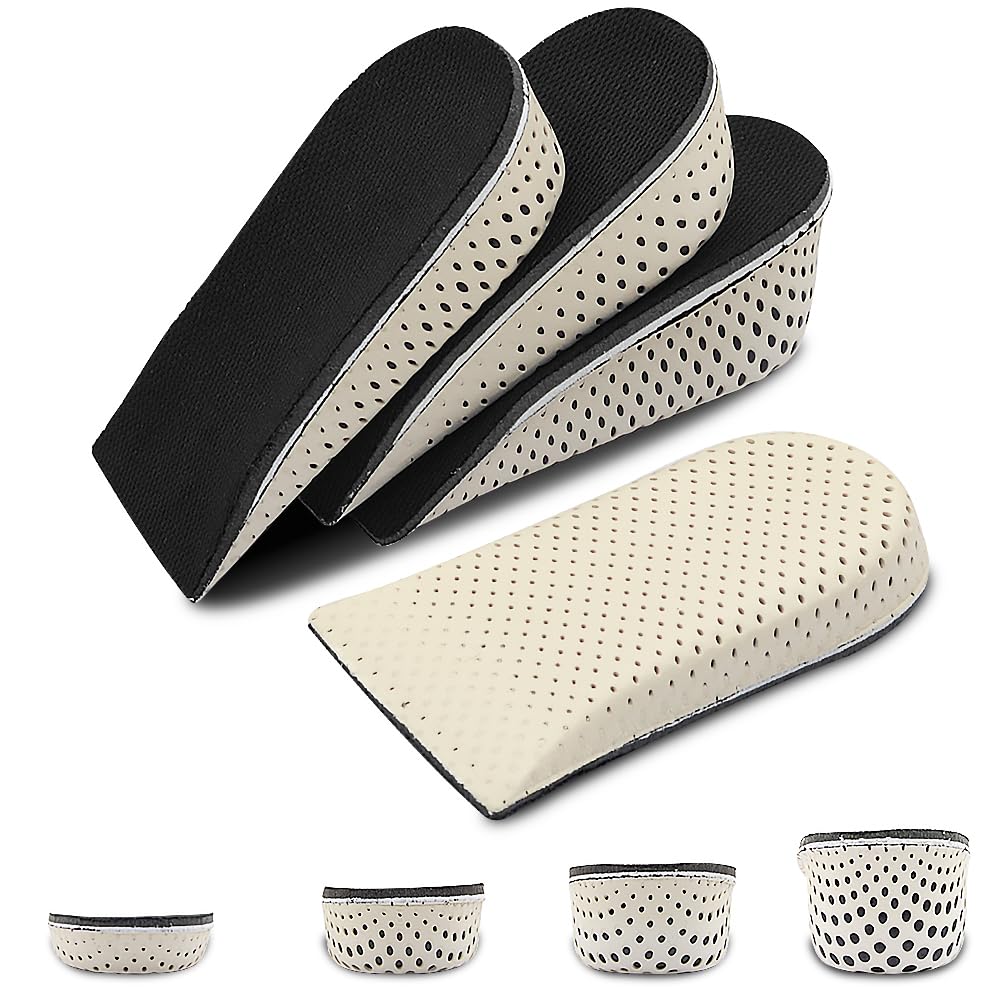 Photo 1 of 1 Pair eva Breathable Memory Foam Height Increase Insole Invisible Increased Heel Lifting Inserts Shoe Lifts Shoe Pads Elevator Insoles for Men WomenHalf?Half Pad-5CM?